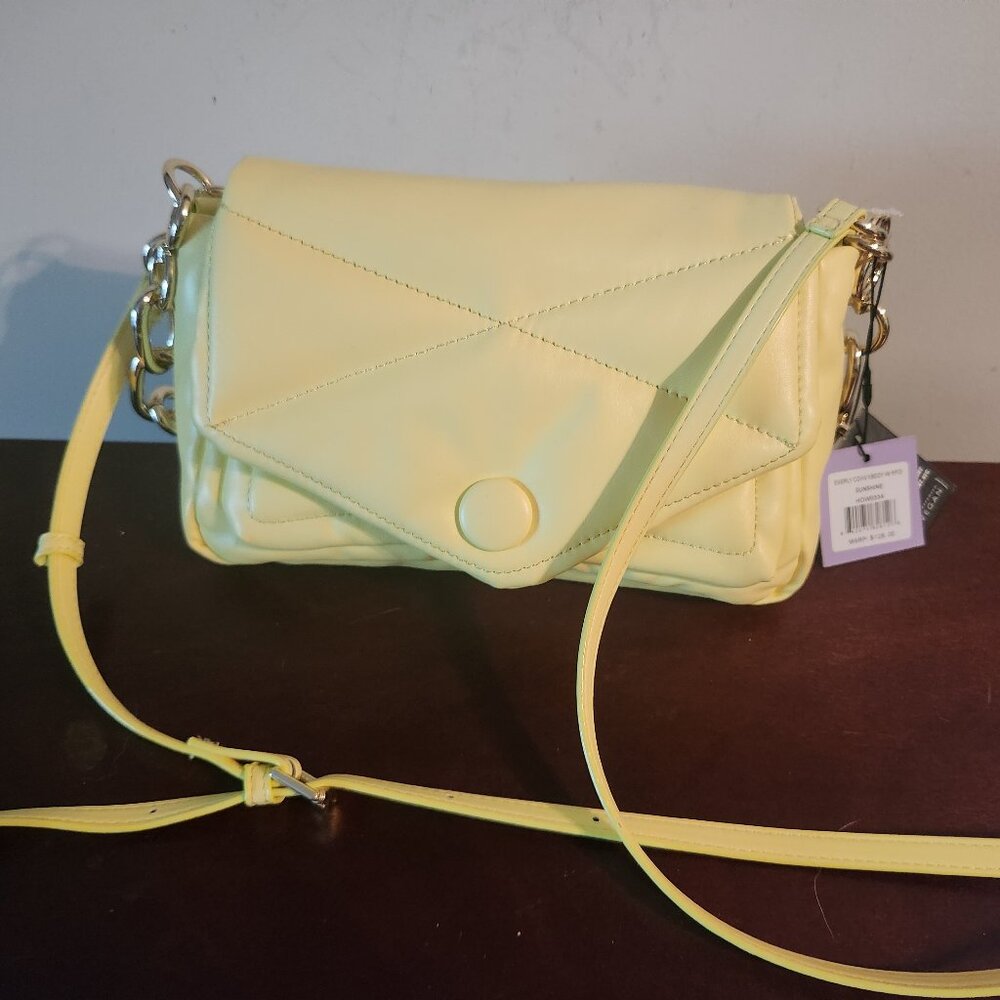 HAUSE of WANT women's New w/Tag Shoulder bag Yellow Vegan Leather MSRP $128
